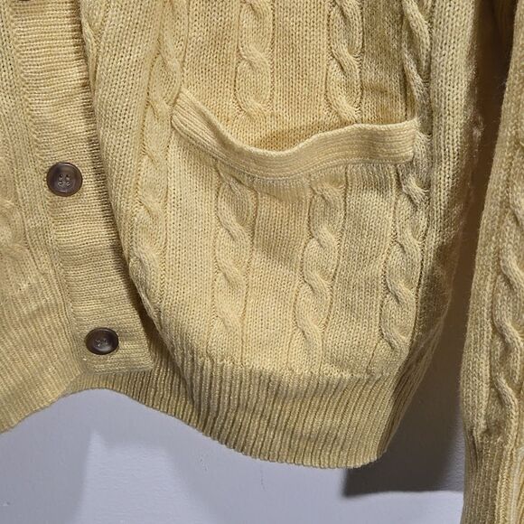 Vintage Cable Knit Cardigan Sweater  Button-front Diane Von Furstenberg Large - Picture 4 of 7